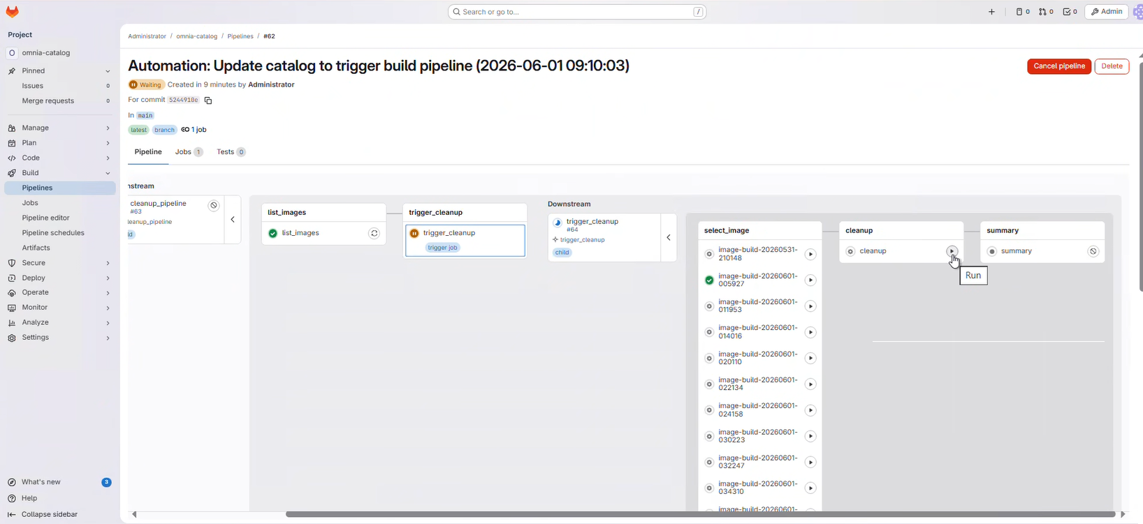 GitLab Clean Run Stage